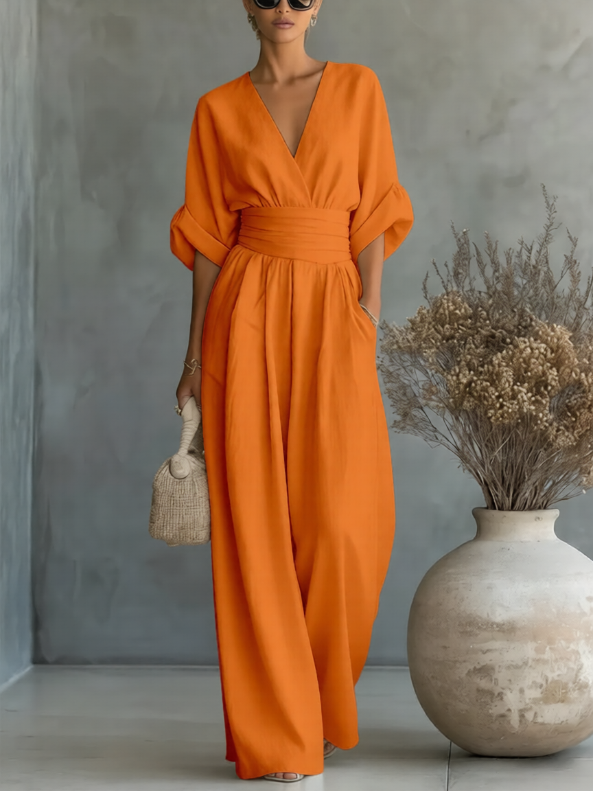 📦📦LAST DAY SAVE 49% ⏰Fashion V-neck Waist Jumpsuit