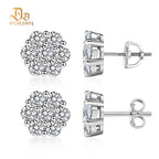 💎💎IcyBloom Floral Shine Stud Earrings 925S & VVS Moissanite