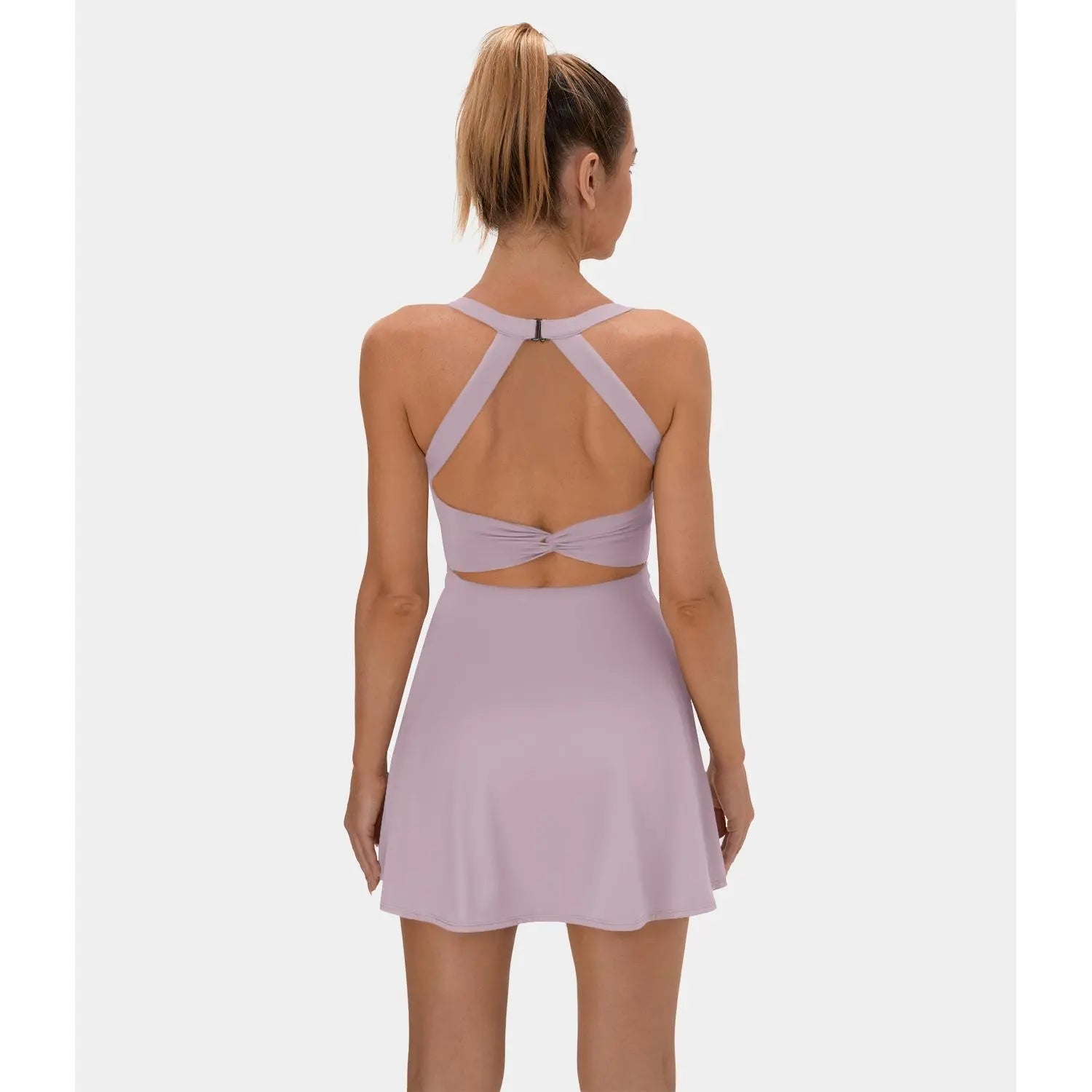 ✨✨Backless Sleeveless Criss Cross Active Spring Dresses for Women, Dresses with pockets for Yoga Workout Running, Women's Sports & Outdoor Clothing