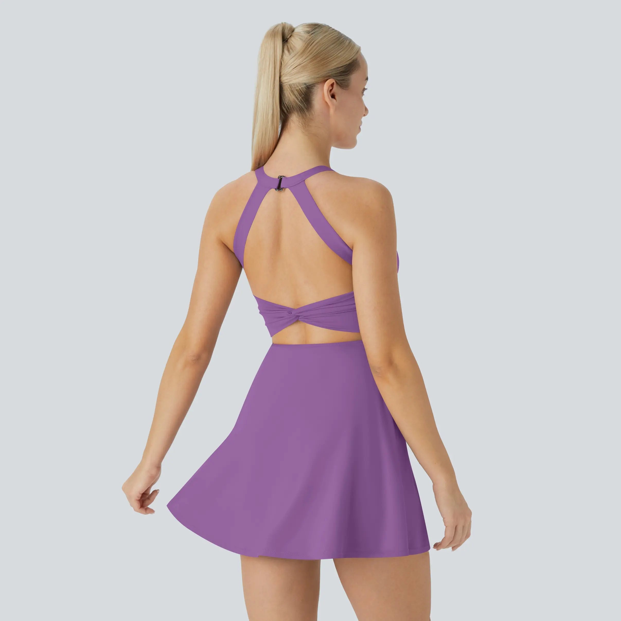✨✨Backless Sleeveless Criss Cross Active Spring Dresses for Women, Dresses with pockets for Yoga Workout Running, Women's Sports & Outdoor Clothing