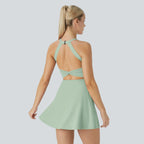 ✨✨Backless Sleeveless Criss Cross Active Spring Dresses for Women, Dresses with pockets for Yoga Workout Running, Women's Sports & Outdoor Clothing