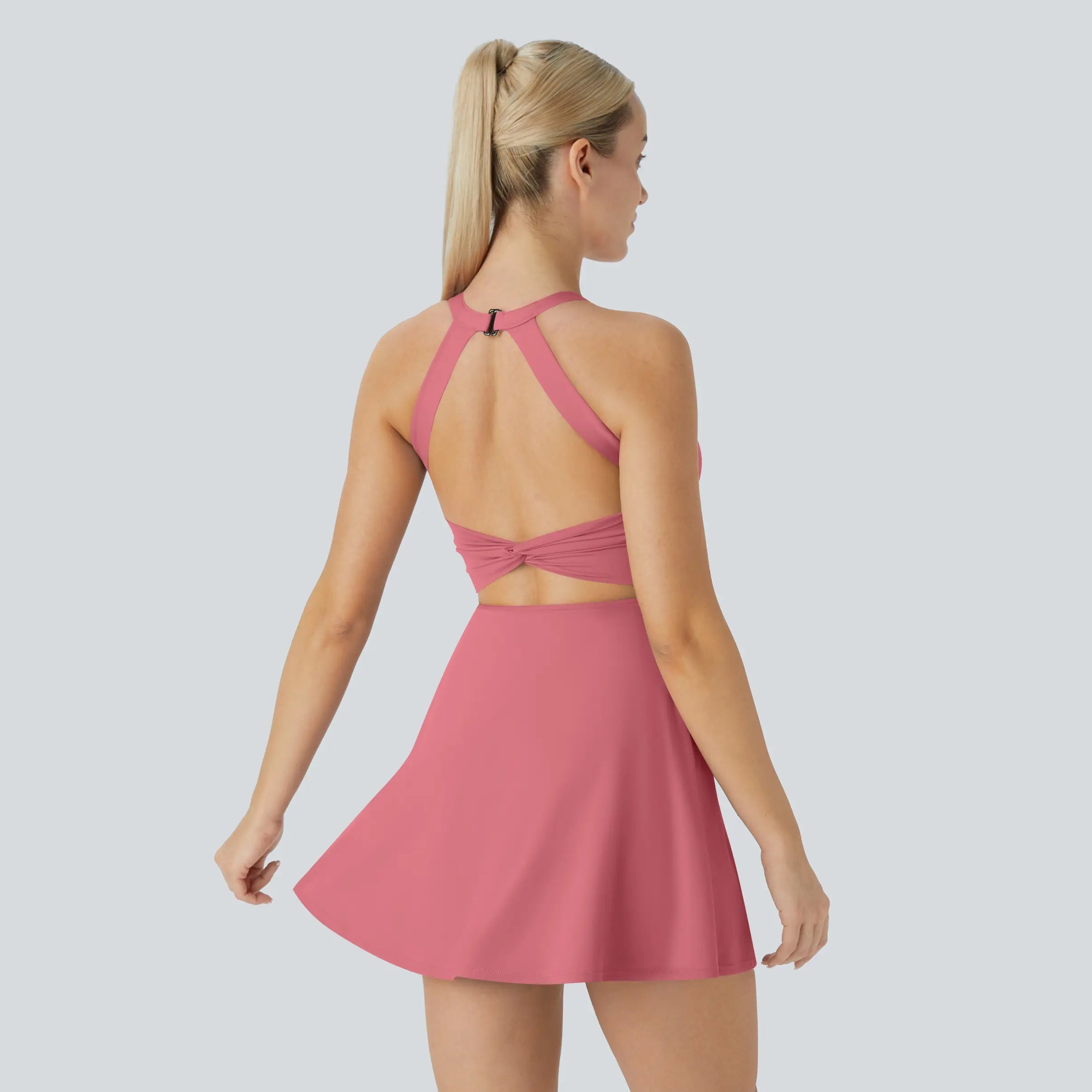 ✨✨Backless Sleeveless Criss Cross Active Spring Dresses for Women, Dresses with pockets for Yoga Workout Running, Women's Sports & Outdoor Clothing