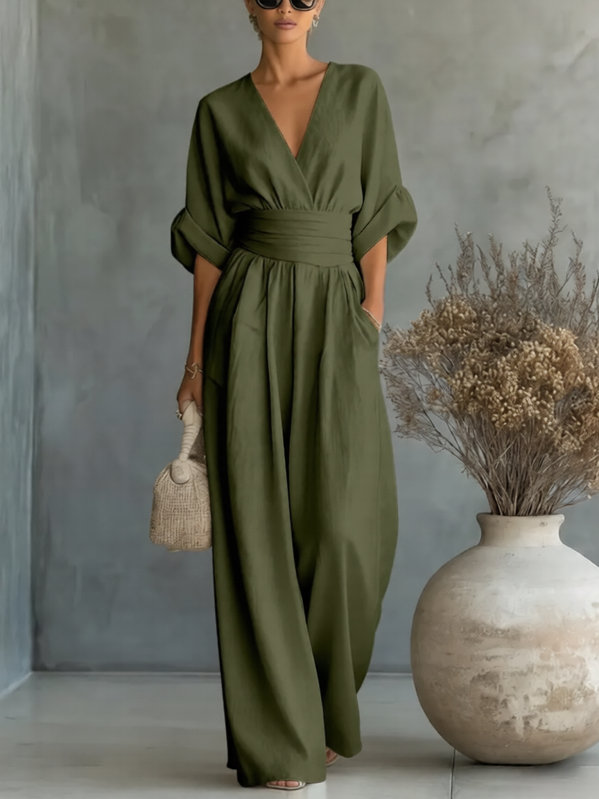 📦📦LAST DAY SAVE 49% ⏰Fashion V-neck Waist Jumpsuit