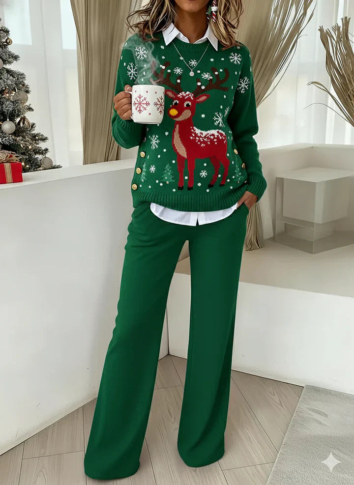 ✨✨Buy 2 Pcs Free Shipping - Women's Comfortable Pullover Sweater and Pants Two-piece Set