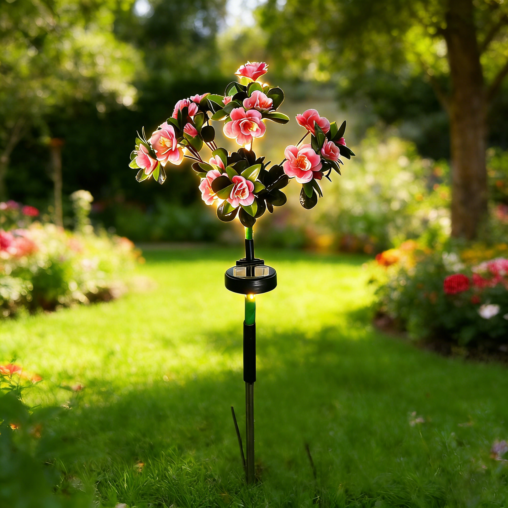 ✨✨Final Hours 65% OFF-LED Solar Rose Lights Outdoor Waterproof Garden Decor Lamp