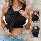 ✨✨Built-in Bra Tank Top Ribbed Racerback Tops Women Going Out Tops Everyday Basic Tanks Padded Tops