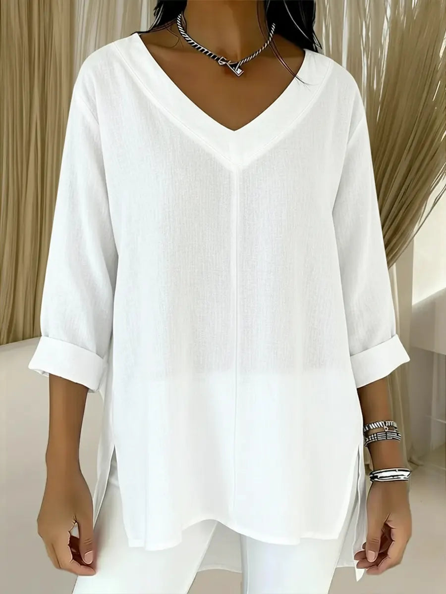 🌷🌷Women's Spring And Summer Casual V-neck Linen And Cotton Top