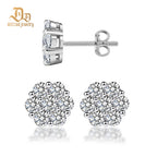 💎💎IcyBloom Floral Shine Stud Earrings 925S & VVS Moissanite