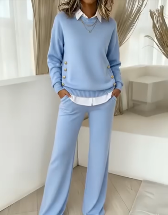 ✨✨Buy 2 Pcs Free Shipping - Women's Comfortable Pullover Sweater and Pants Two-piece Set