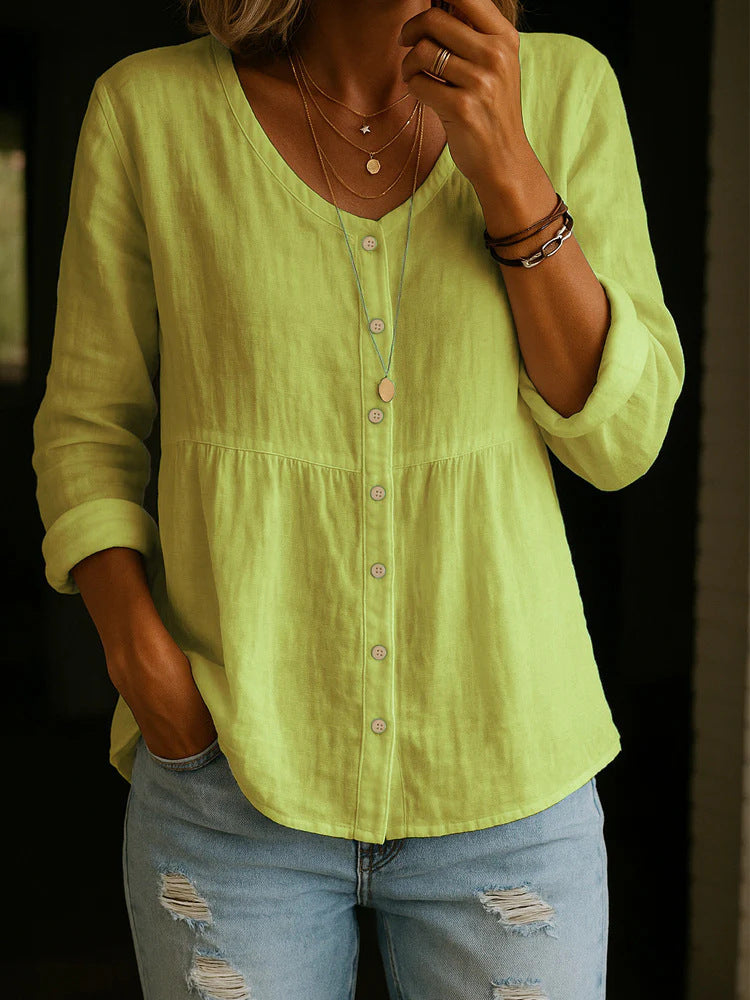 ✨✨Buy 2 Pcs Free Shipping - Women's Linen And Cotton Shirt