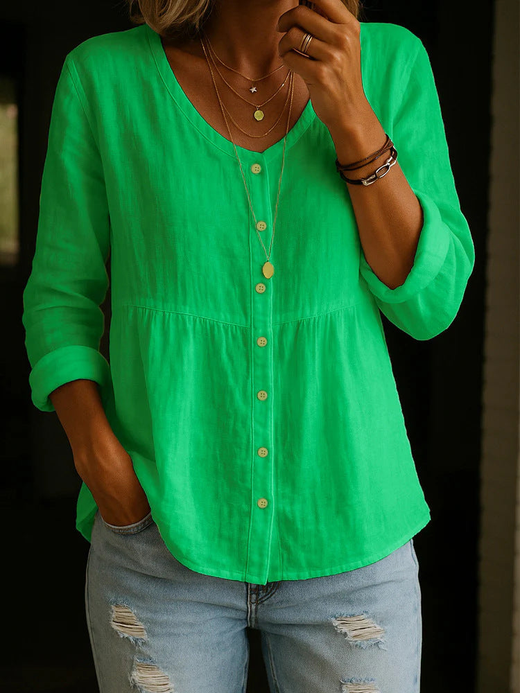 ✨✨Buy 2 Pcs Free Shipping - Women's Linen And Cotton Shirt