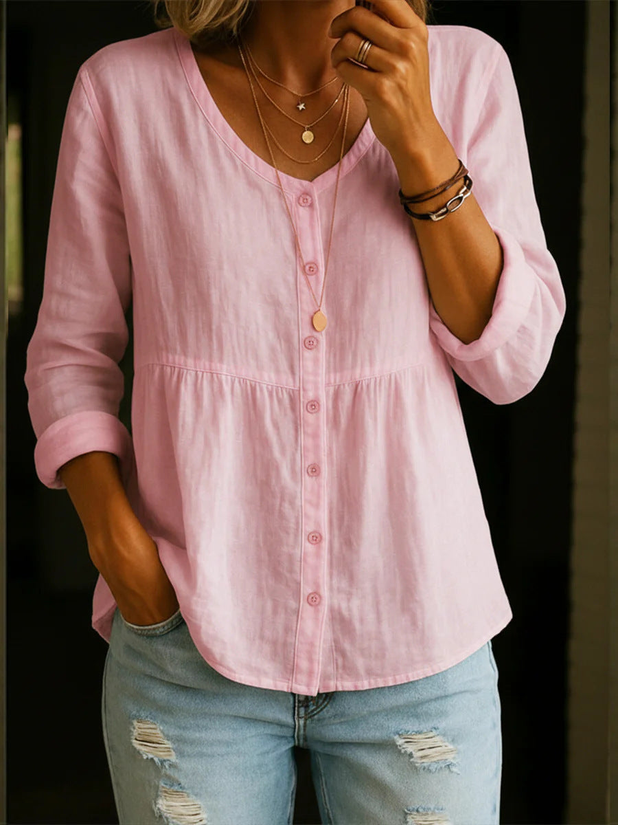 ✨✨Buy 2 Pcs Free Shipping - Women's Linen And Cotton Shirt