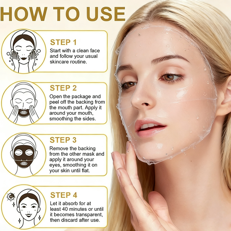 YUWEHA Hyaluronic Moisturizing Self-Heated Gold Mask