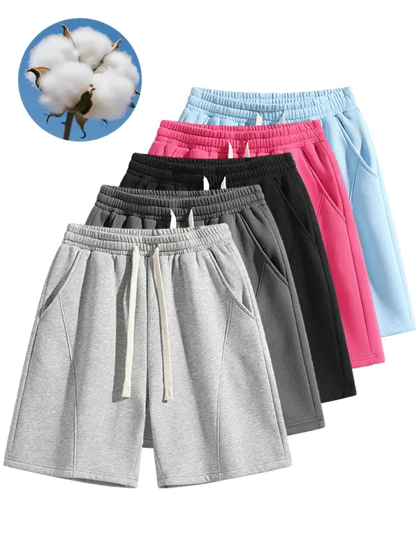 ✨✨Men's Solid Pocket Waist Shorts, Lightweight Breathable Shorts, Casual Breathable Comfortable Shorts for Running Gym Workout, Men's Bottoms for All Seasons