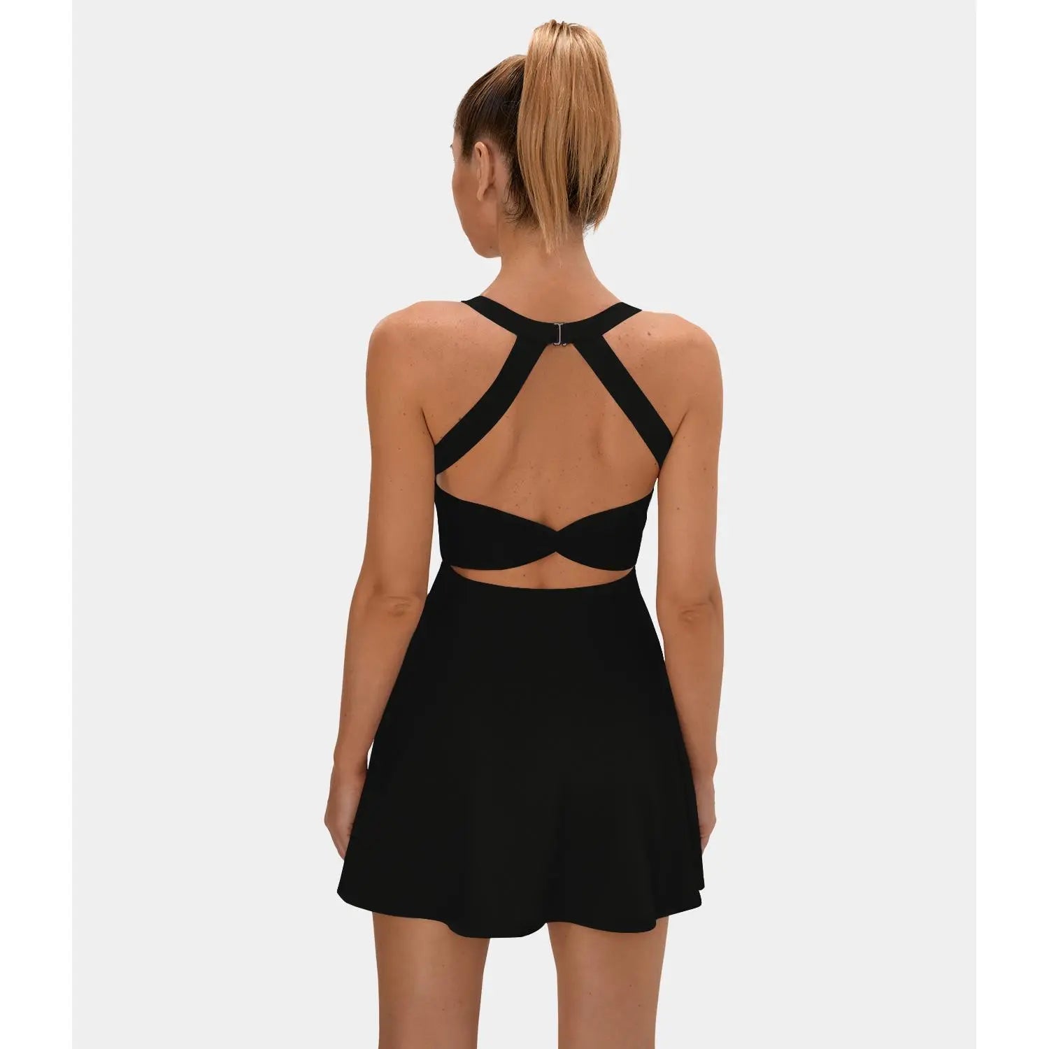 ✨✨Backless Sleeveless Criss Cross Active Spring Dresses for Women, Dresses with pockets for Yoga Workout Running, Women's Sports & Outdoor Clothing