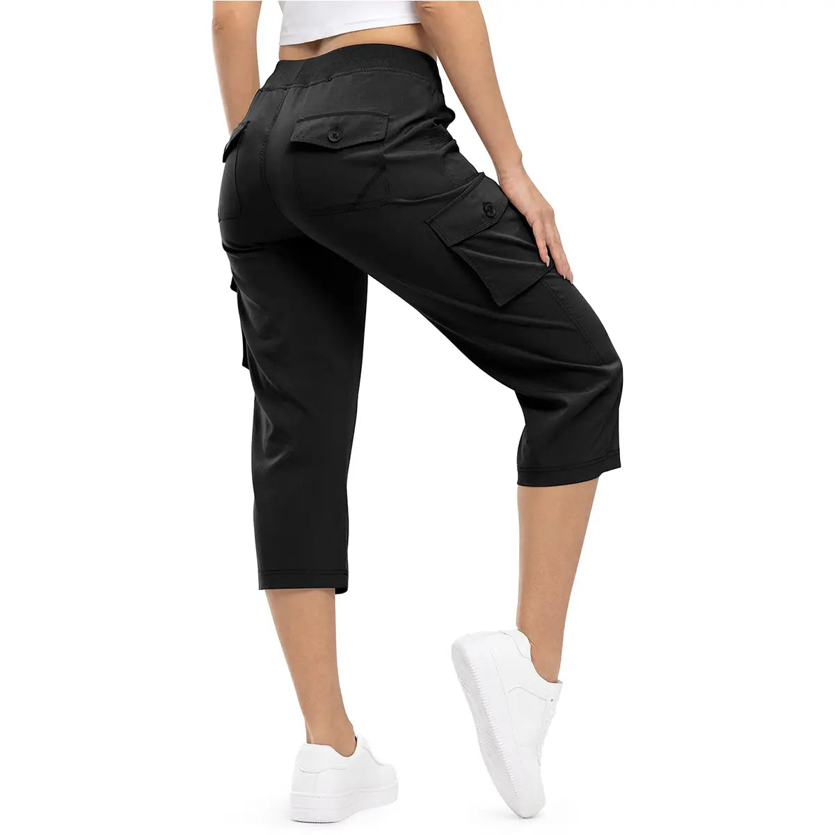✨✨Womens Lightweight Capris Hiking Pants 6 Pockets Quick Dry Cargo Outdoor Trip Loose Shorts COMFY  MOMS OVER 30