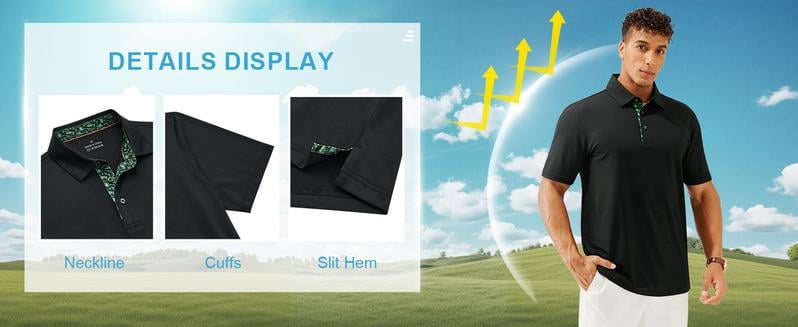⚡Hot Sales 49% OFF🔥Men's Polo Shirts – Soft Breathable Cotton, Comfortable Short Sleeve Casual Fit