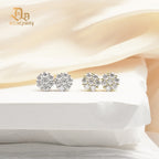 💎💎IcyBloom Floral Shine Stud Earrings 925S & VVS Moissanite