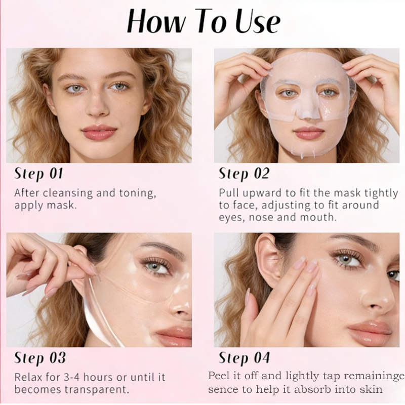 YUWEHA Collagen-Real Deep Hydrating Overnight Hydrogel Mask