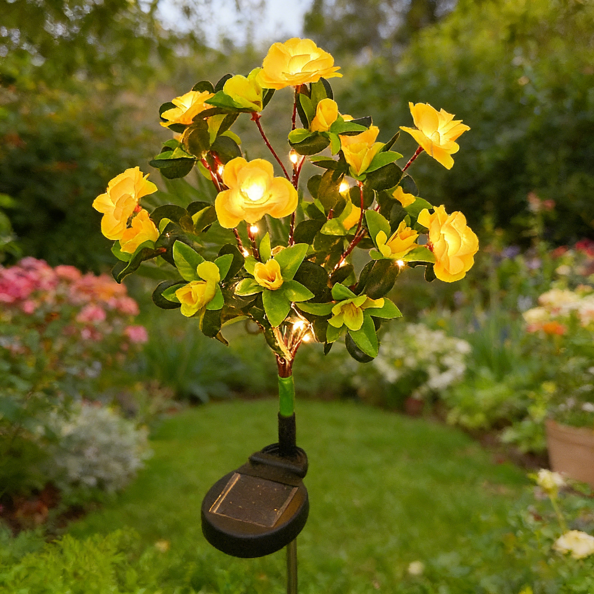 ✨✨Final Hours 65% OFF-LED Solar Rose Lights Outdoor Waterproof Garden Decor Lamp