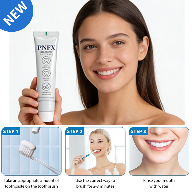 PNEX Probiotic Whitening Toothpaste: Yellow Stain Remover, Enamel Care, Long-Lasting Fresh Breath