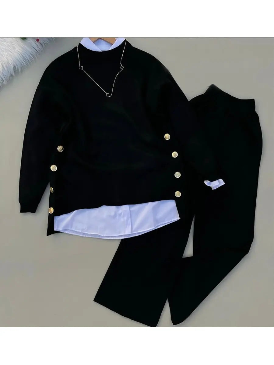 ✨✨Buy 2 Pcs Free Shipping - Women's Comfortable Pullover Sweater and Pants Two-piece Set