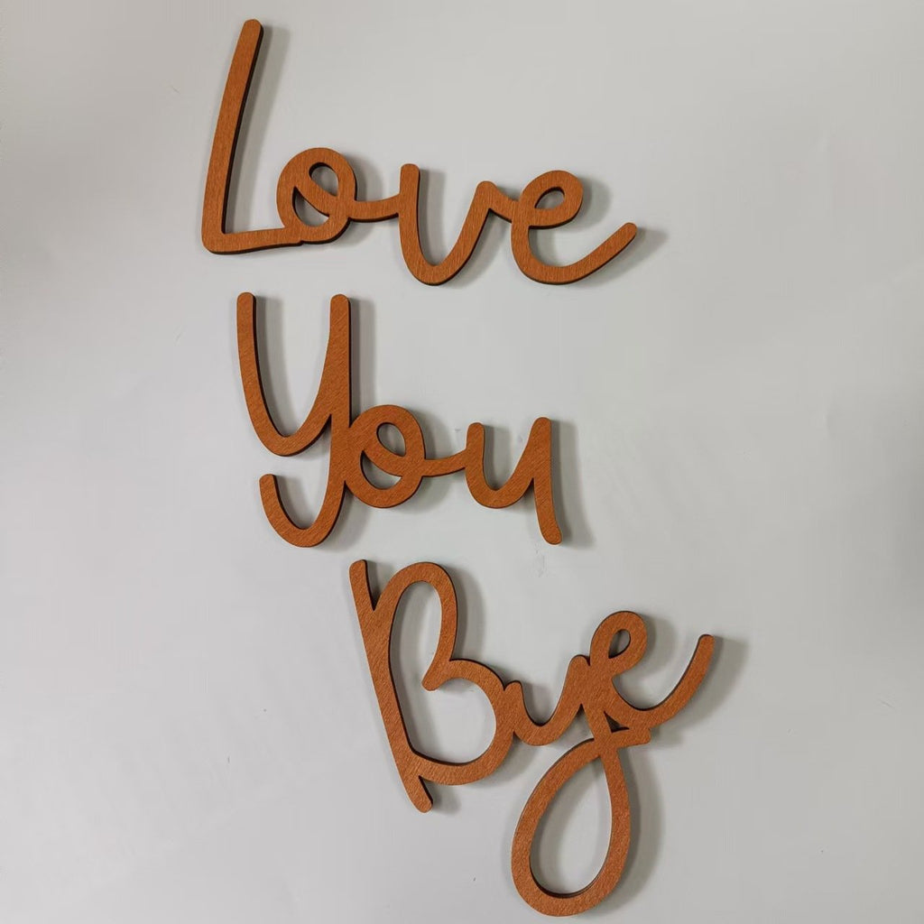 Wooden Wall Hanging Sign Decoration - No Wall Damage