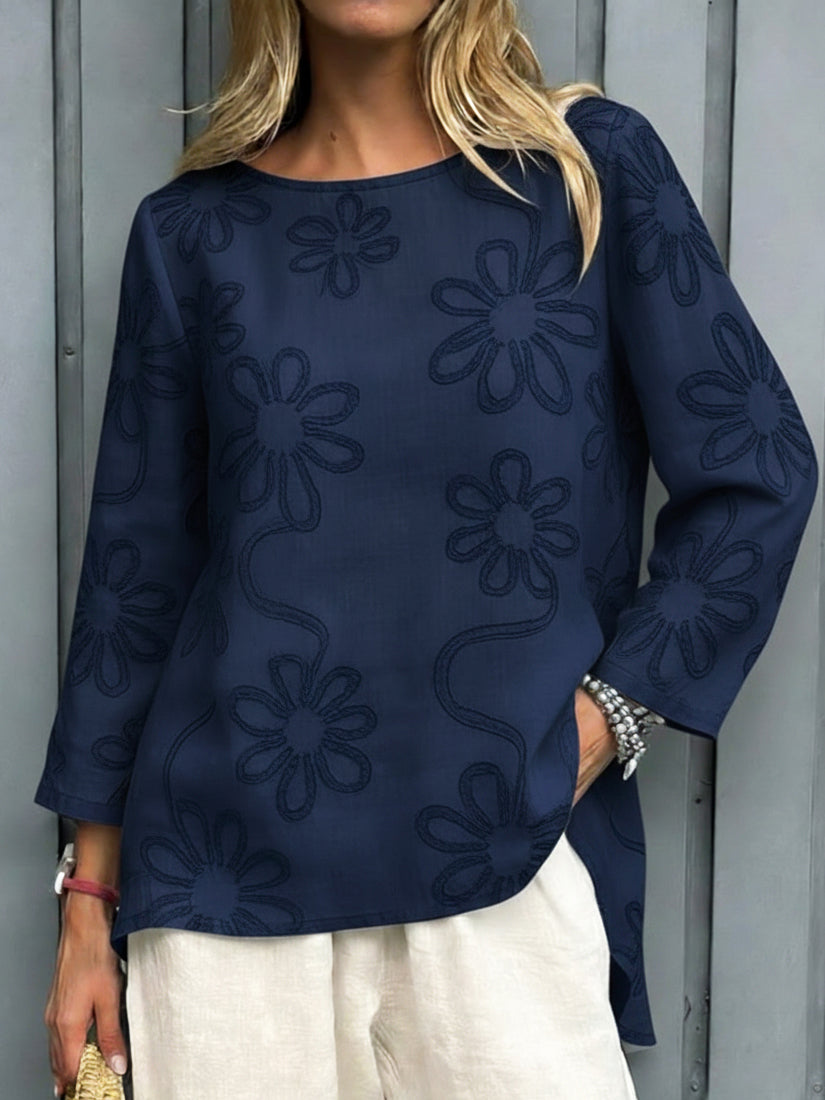 📦📦LAST DAY SAVE 49% ⏰Casual Floral Embroidered 100% Cotton Shirt Top