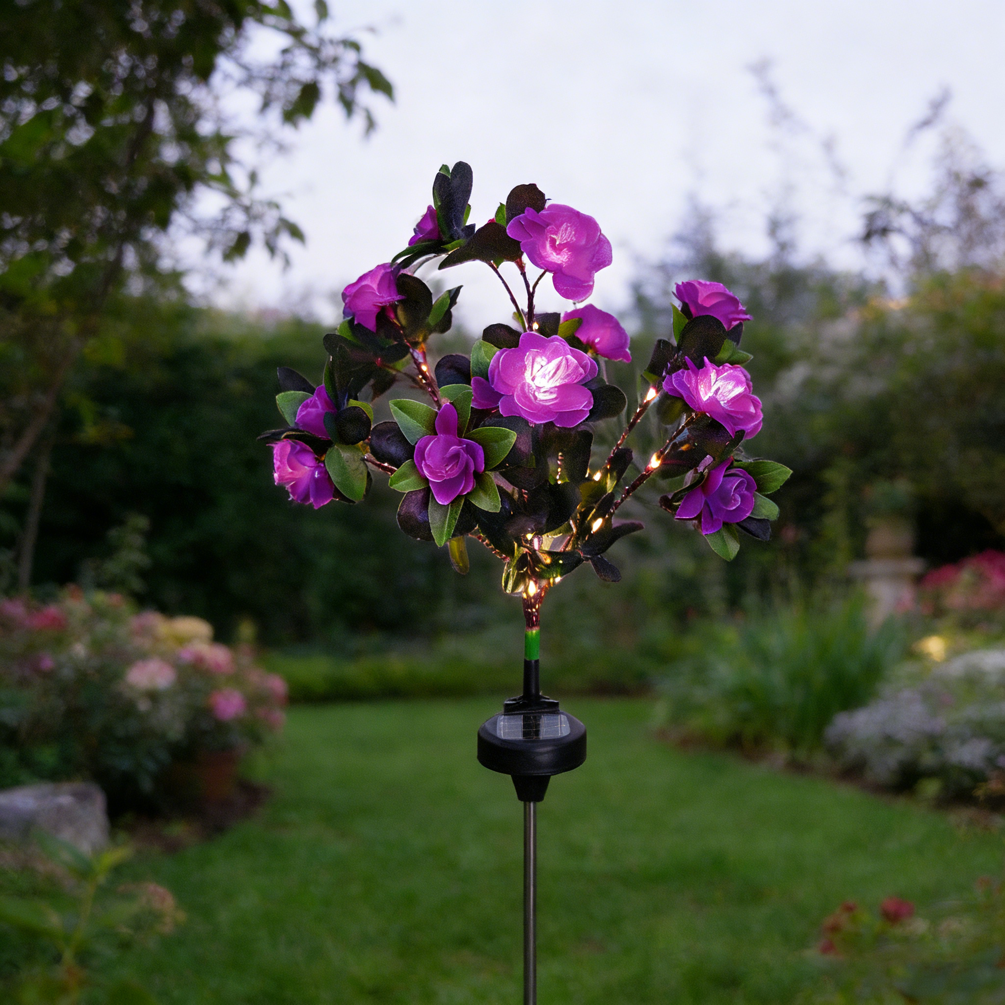 ✨✨Final Hours 65% OFF-LED Solar Rose Lights Outdoor Waterproof Garden Decor Lamp