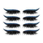 REUSABLE SELF-ADHESIVE EYELINER AND EYELASH STICKERS WITH GLITTER