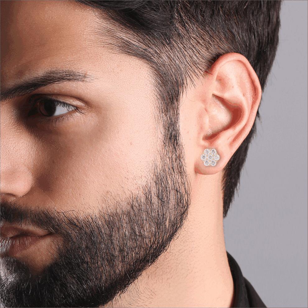 💎💎IcyBloom Floral Shine Stud Earrings 925S & VVS Moissanite