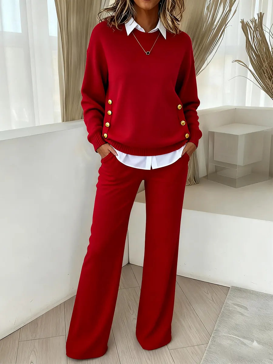 ✨✨Buy 2 Pcs Free Shipping - Women's Comfortable Pullover Sweater and Pants Two-piece Set