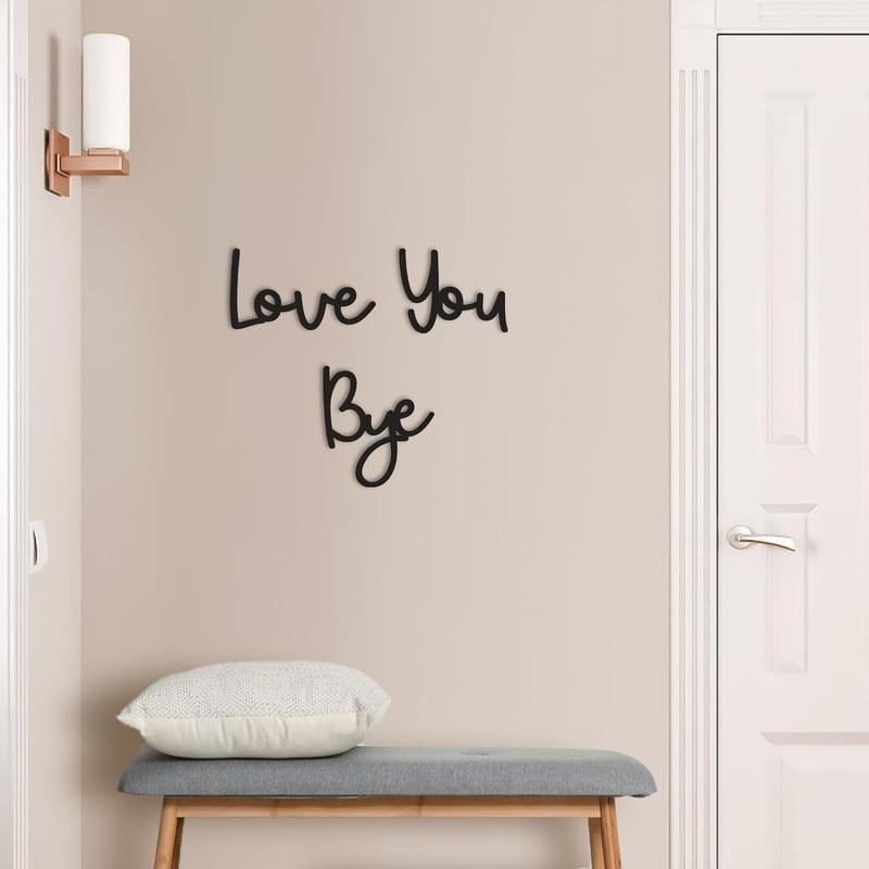 Wooden Wall Hanging Sign Decoration - No Wall Damage