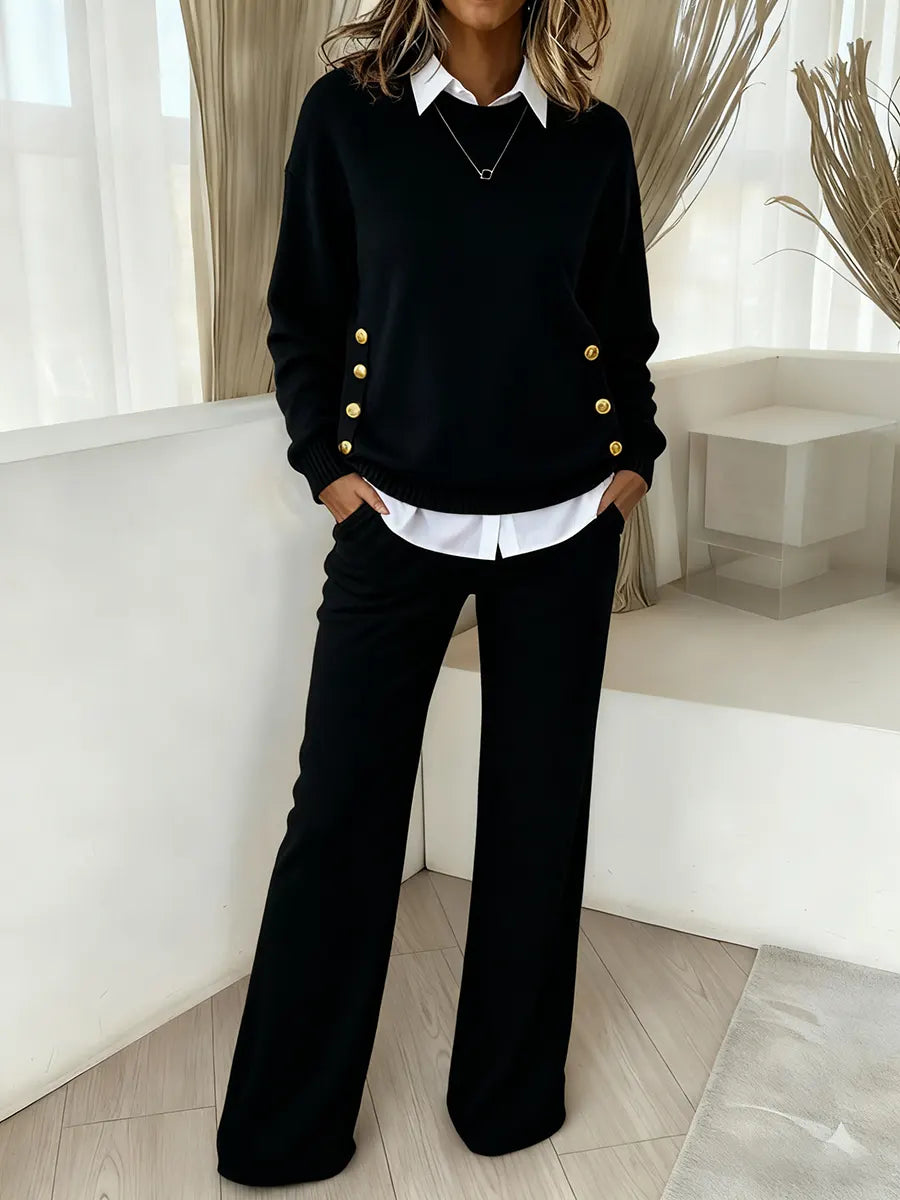 ✨✨Buy 2 Pcs Free Shipping - Women's Comfortable Pullover Sweater and Pants Two-piece Set