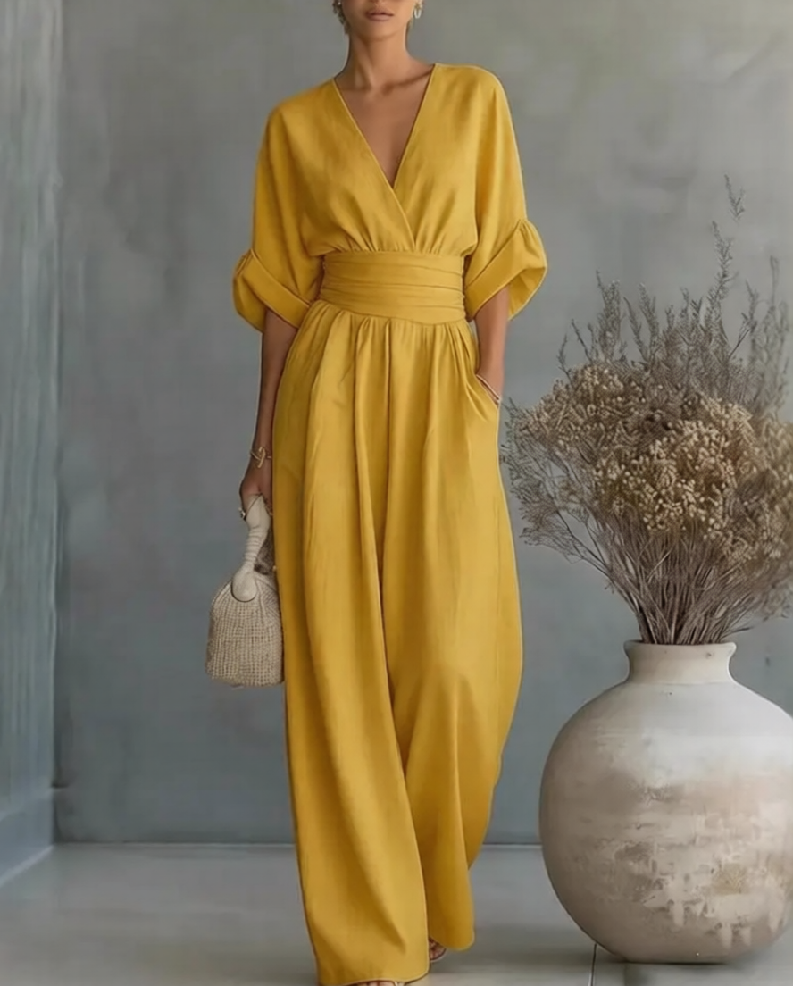 📦📦LAST DAY SAVE 49% ⏰Fashion V-neck Waist Jumpsuit