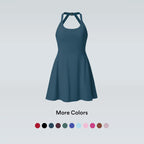 ✨✨Backless Sleeveless Criss Cross Active Spring Dresses for Women, Dresses with pockets for Yoga Workout Running, Women's Sports & Outdoor Clothing