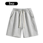 ✨✨Men's Solid Pocket Waist Shorts, Lightweight Breathable Shorts, Casual Breathable Comfortable Shorts for Running Gym Workout, Men's Bottoms for All Seasons