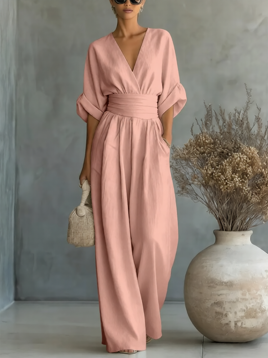 📦📦LAST DAY SAVE 49% ⏰Fashion V-neck Waist Jumpsuit