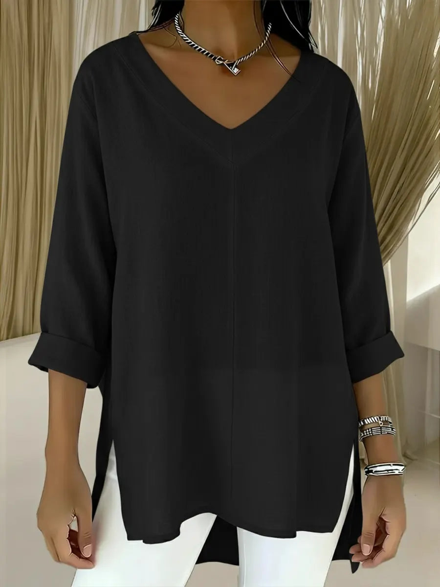 🌷🌷Women's Spring And Summer Casual V-neck Linen And Cotton Top