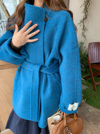 Yak Wool Double-Faced Wool Coat for Petite Women Winter Outerwear for Women Premium Korean-Style Wool Coat Wool Blend Outerwear for Women