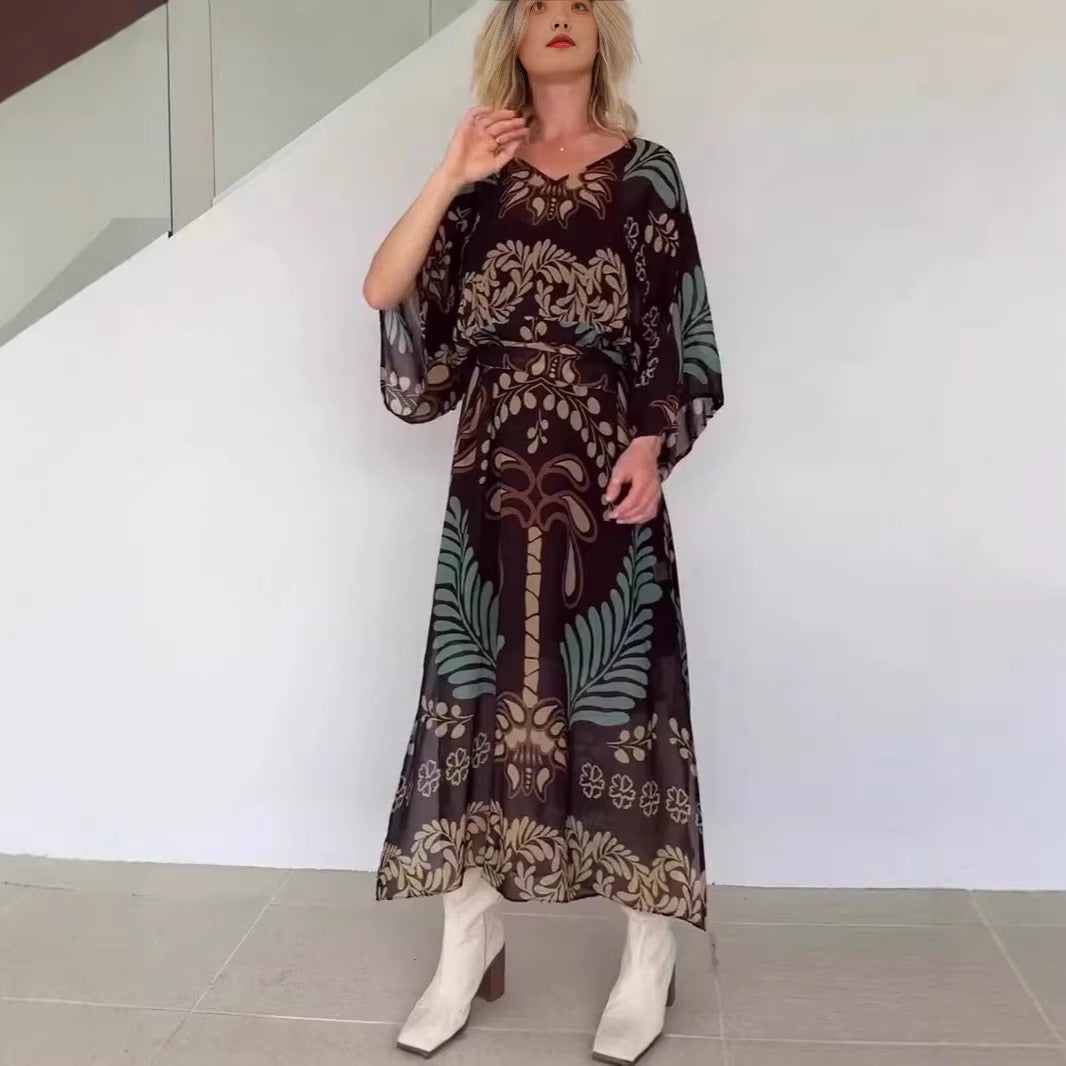 📦📦LAST DAY SAVE 49% ⏰ Women's Printed Beach Vacation Dress
