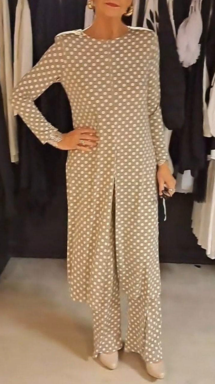 📦📦LAST DAY SAVE 49% ⏰Elegant polka dot slit suit