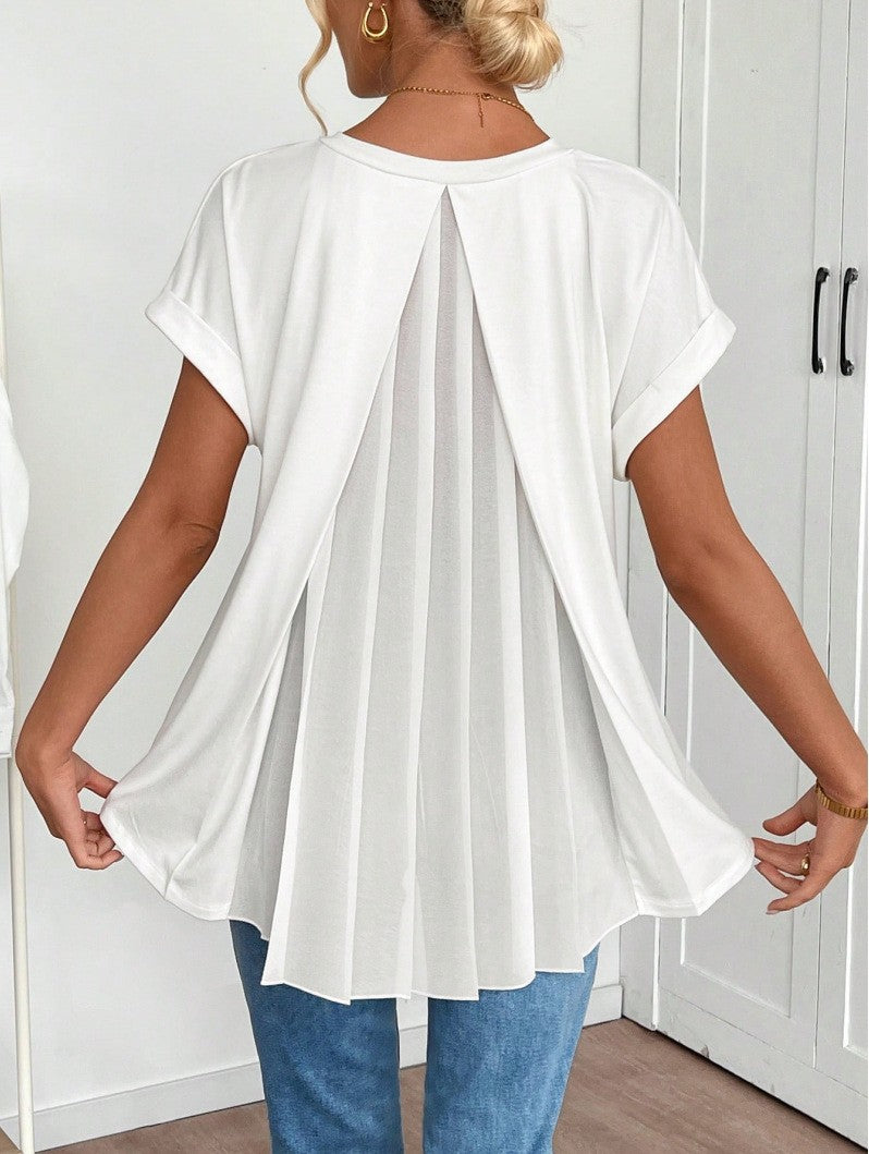 📦📦LAST DAY SAVE 49% ⏰Women's back pleated V-neck short-sleeved top