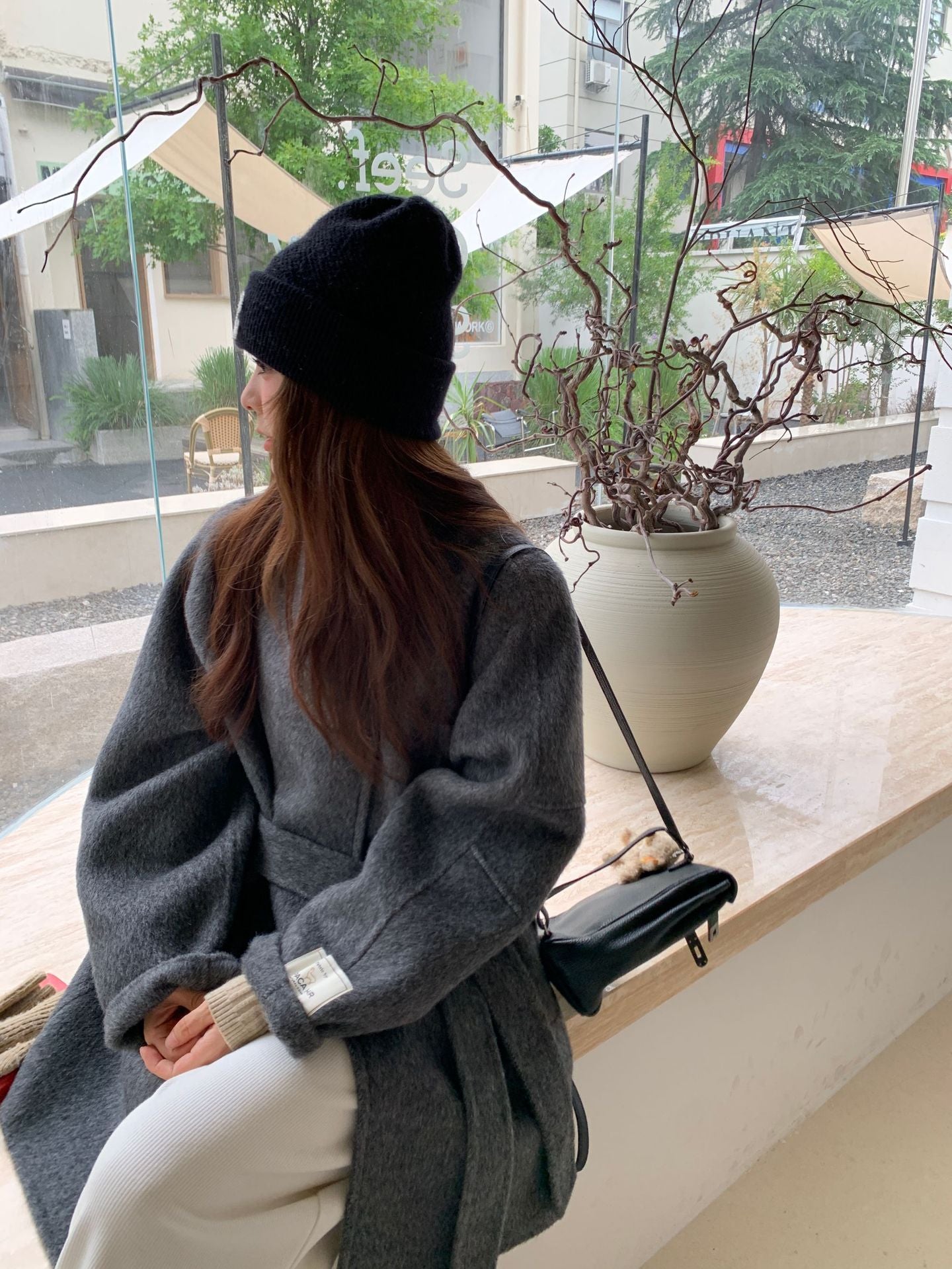 Yak Wool Double-Faced Wool Coat for Petite Women Winter Outerwear for Women Premium Korean-Style Wool Coat Wool Blend Outerwear for Women