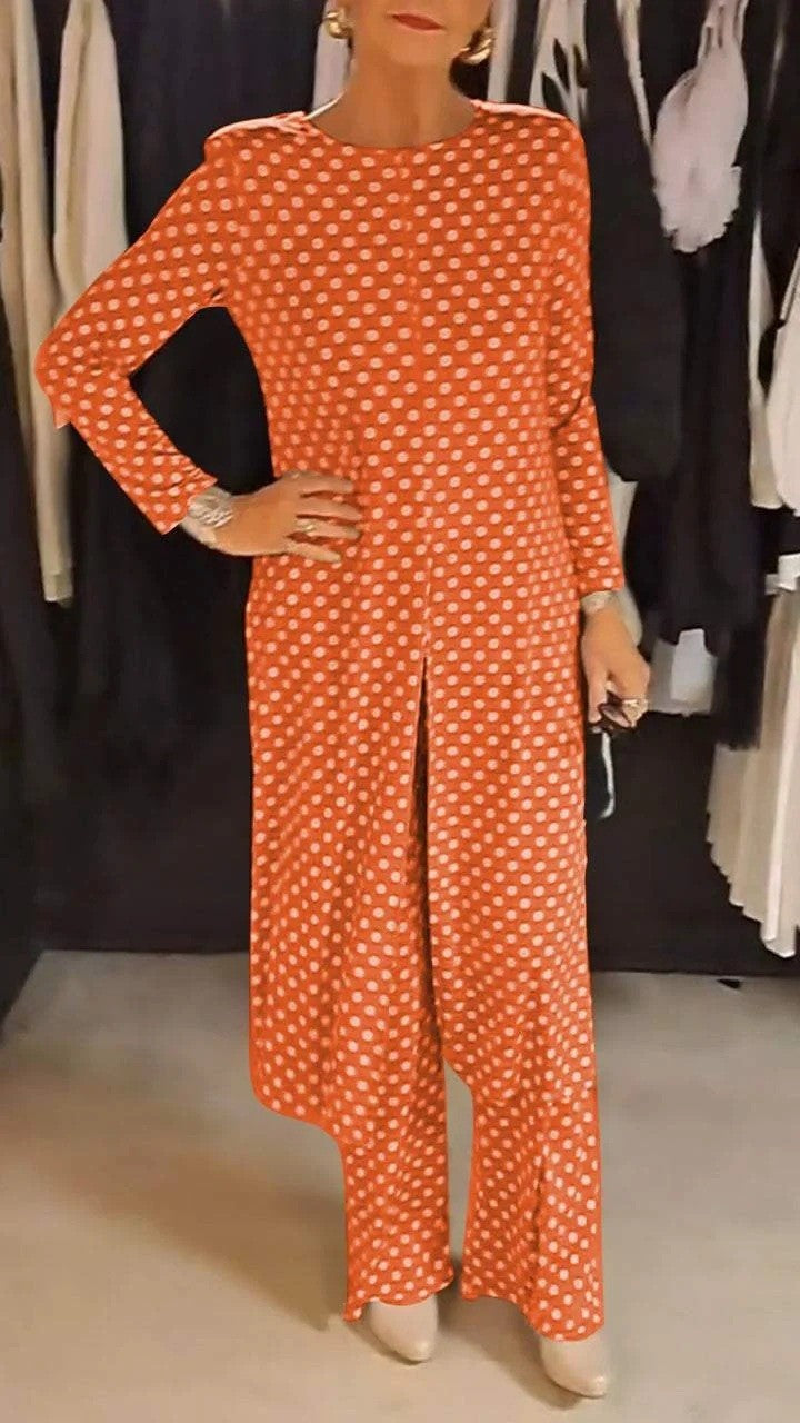 📦📦LAST DAY SAVE 49% ⏰Elegant polka dot slit suit
