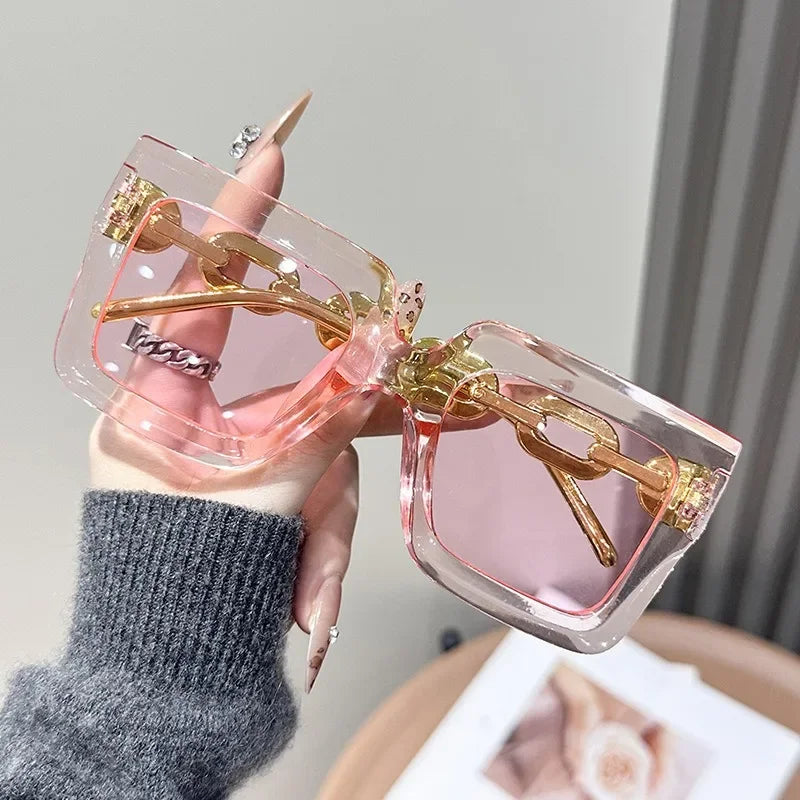 New Square Chain Sunglasses