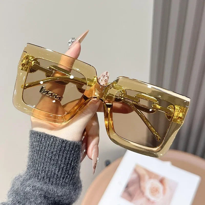 New Square Chain Sunglasses