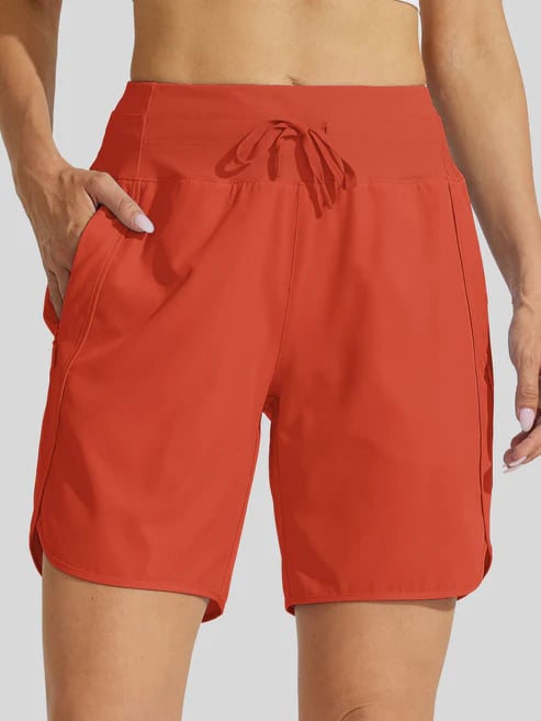 🌷🌷Hot Sale Women's Active 7 Inseam Athletic Long Running High Wasistband Shorts