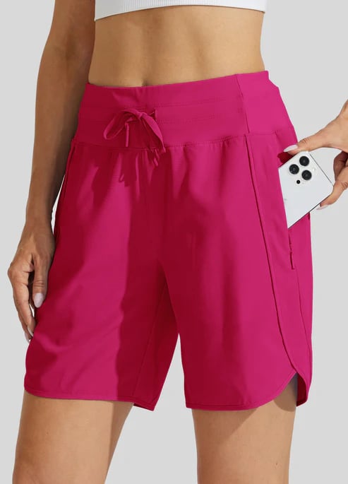 🌷🌷Hot Sale Women's Active 7 Inseam Athletic Long Running High Wasistband Shorts