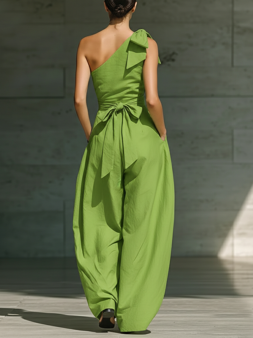 📦📦LAST DAY SAVE 49% ⏰Elegant Off-the-shoulder Loose Linen Jumpsuit